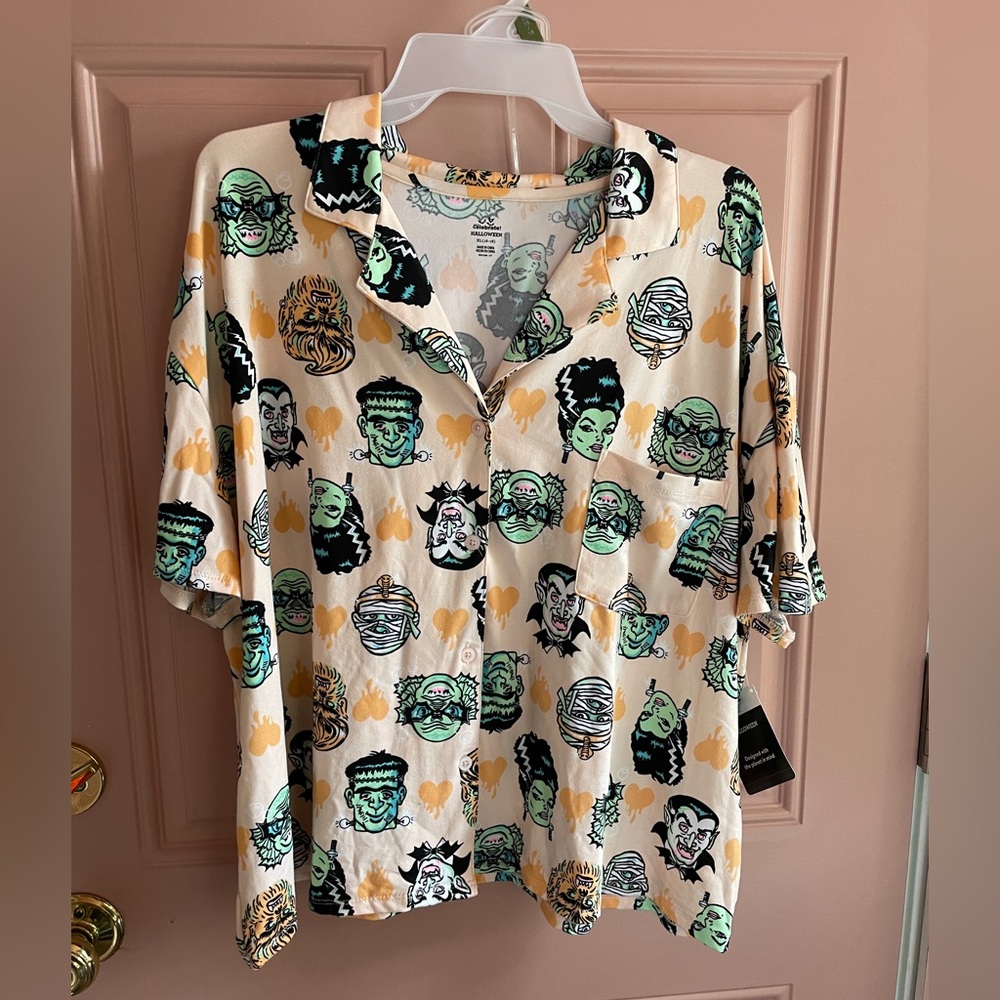 Celebrate Halloween Spooky Monster Pajamas Shorts Set